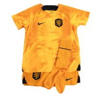 Niederlande Fußballbekleidung Heimtrikot Kinder WM 2022 Kurzarm (+ kurze hosen)